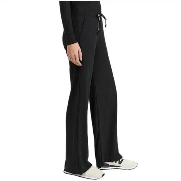 Faherty Black Legend Ribbed Roscoe Wide Leg Pants XXL - Picture 3 of 12